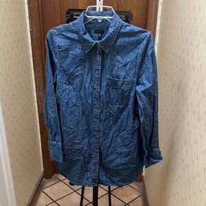 Talbots Denim Tunic Shirt NWOT MEDIUM